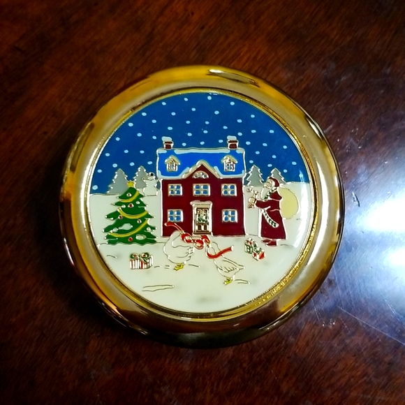 GORGEOUS ART OF CLOISONNE JAPANESE GLASSWARE ROUND TRICKET CONTAINER - Picture 1 of 8